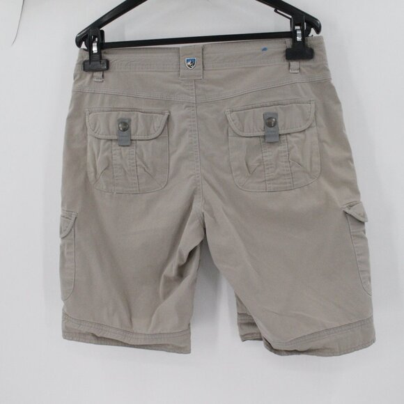 kuhl shorts Women's 6 outdoor gorpcore flat front cargo stretch nylon blend - Picture 5 of 12